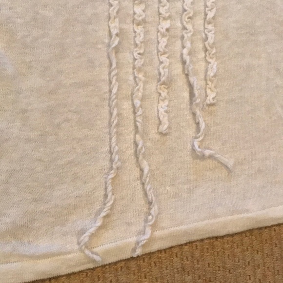 White thin sweater 3/4 length sleeve - Picture 3 of 5